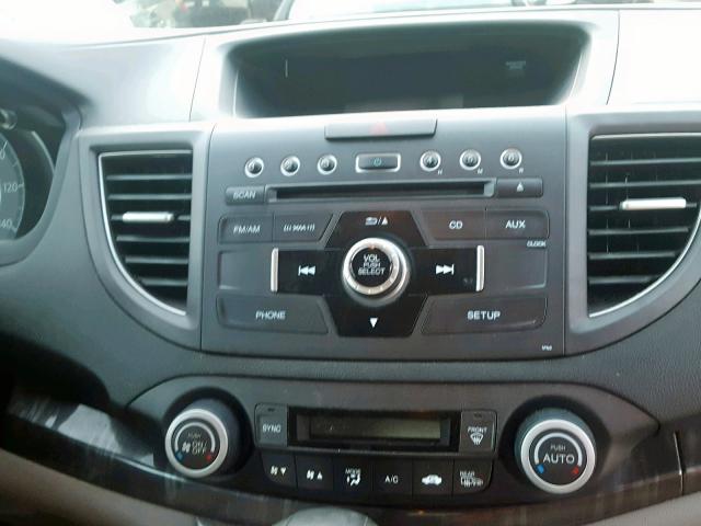 2HKRM4H70CH622710 - 2012 HONDA CR-V EXL GRAY photo 9