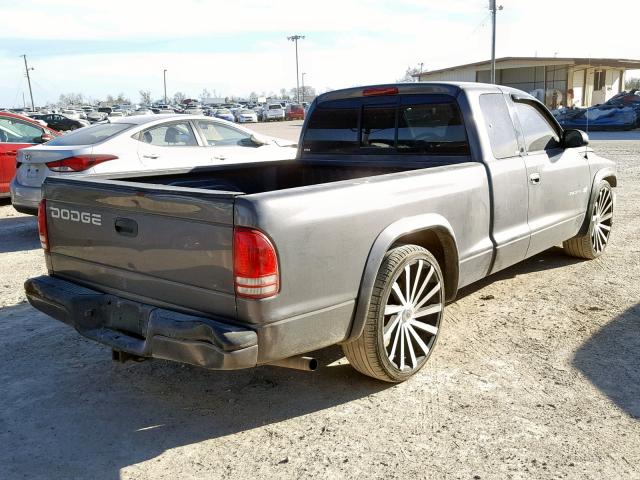 1B7GL12XX2S657286 - 2002 DODGE DAKOTA BAS GRAY photo 4