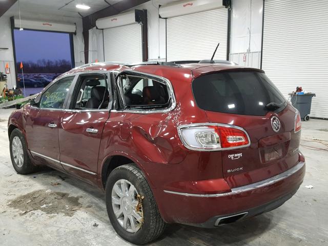 5GAKVCKD9HJ180002 - 2017 BUICK ENCLAVE MAROON photo 3