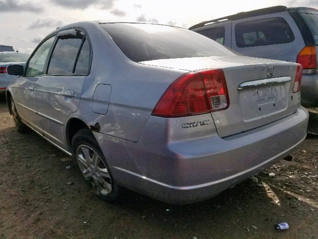 1HGES25873L017294 - 2003 HONDA CIVIC EX SILVER photo 3