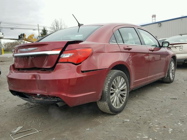 1C3CCBAB5CN154375 - 2012 CHRYSLER 200 LX RED photo 4