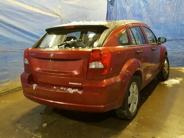 1B3HB28B18D666045 - 2008 DODGE CALIBER RED photo 4