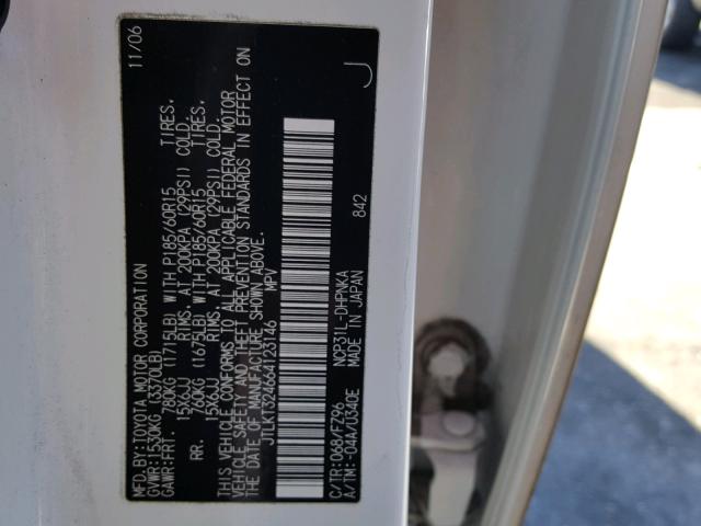 JTLKT324664123146 - 2006 TOYOTA SCION XB Ağ foto 10