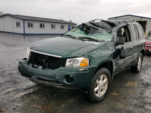 1GKDT13S052218015 - 2005 GMC ENVOY GREEN photo 2