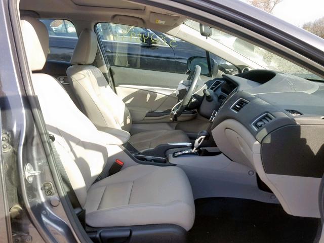 2HGFB2F93EH507355 - 2014 HONDA CIVIC EXL 灰色 照片 5