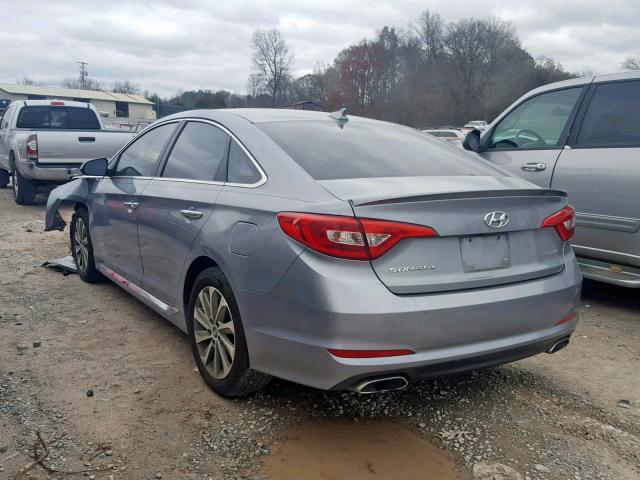 5NPE34AF7FH211960 - 2015 HYUNDAI SONATA SPO SILVER photo 3