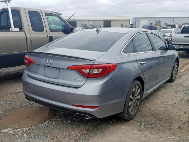 5NPE34AF7FH211960 - 2015 HYUNDAI SONATA SPO SILVER photo 4