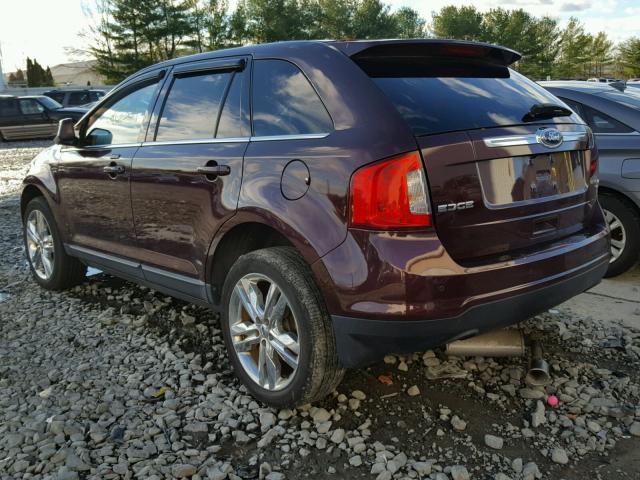 2FMDK4KC6BBA41014 - 2011 FORD EDGE LIMIT PURPLE photo 3