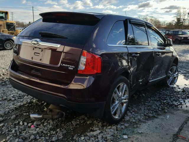 2FMDK4KC6BBA41014 - 2011 FORD EDGE LIMIT PURPLE photo 4