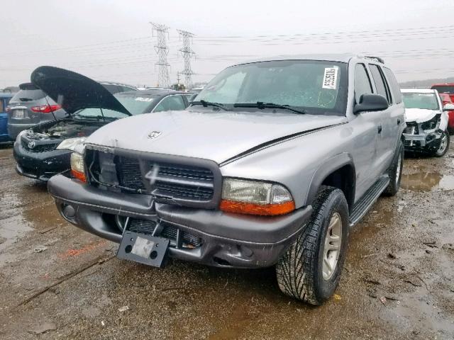 1B4HS38N72F212518 - 2002 DODGE DURANGO SP SILVER photo 2