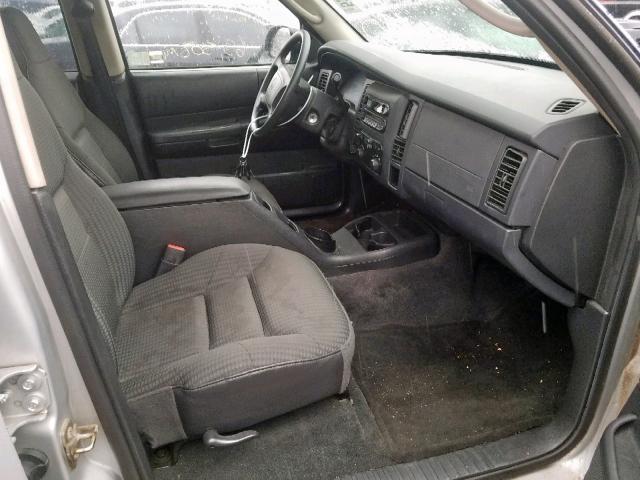 1B4HS38N72F212518 - 2002 DODGE DURANGO SP SILVER photo 5