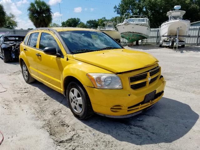 1B3HB28B87D593254 - 2007 DODGE CALIBER YELLOW photo 1