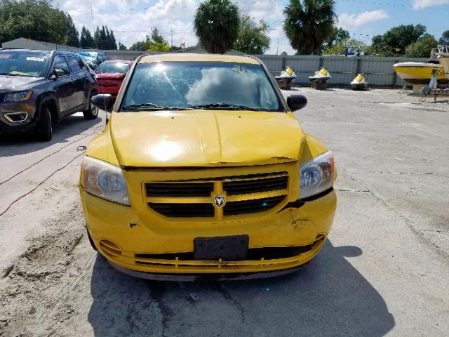 1B3HB28B87D593254 - 2007 DODGE CALIBER YELLOW photo 9