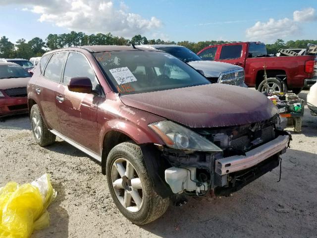 JN8AZ08TX5W330388 - 2005 NISSAN MURANO SL MAROON photo 1