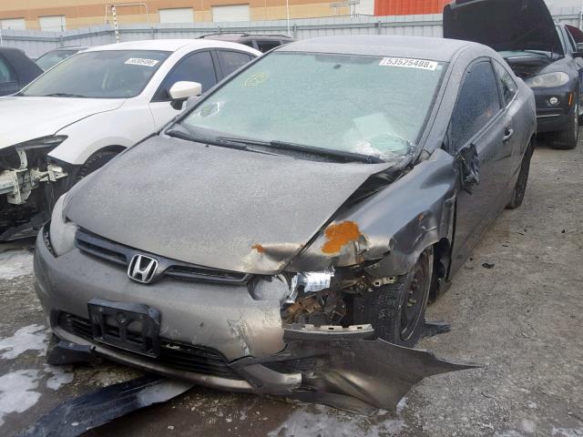 2HGFG12938H013826 - 2008 HONDA CIVIC EXL GRAY photo 2