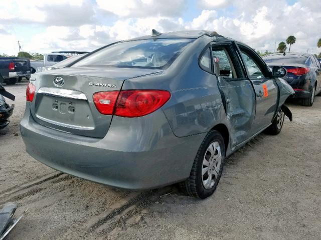 KMHDU4AD3AU022420 - 2010 HYUNDAI ELANTRA BL GRAY photo 4