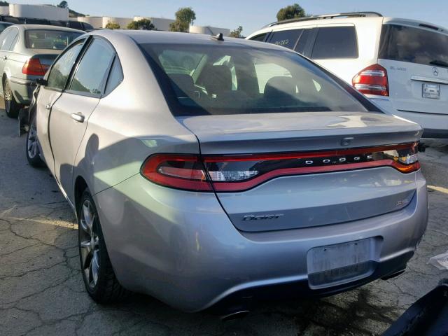 1C3CDFBB1ED701184 - 2014 DODGE DART SXT SILVER photo 3