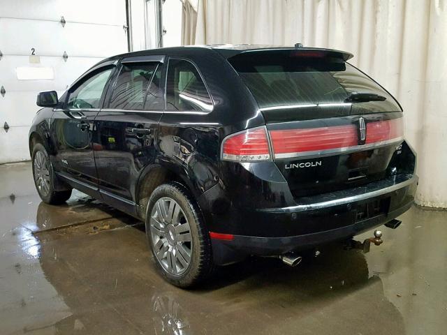 2LMDU88CX8BJ17307 - 2008 LINCOLN MKX BLACK photo 3