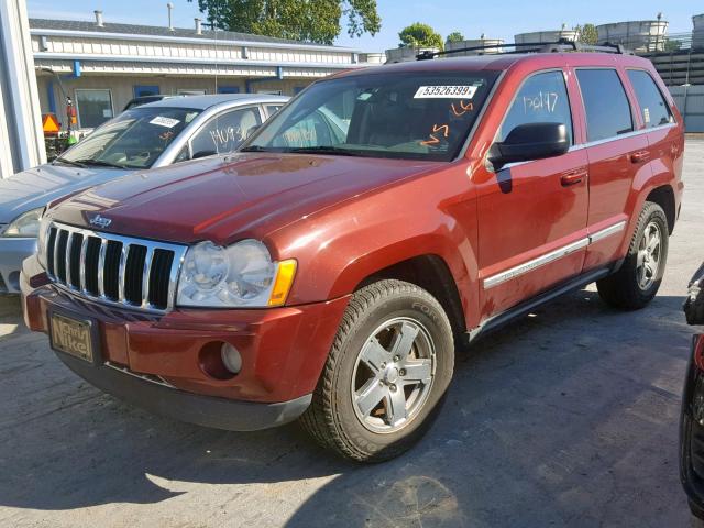 1J8HR58247C509375 - 2007 JEEP GRAND CHER MAROON photo 2