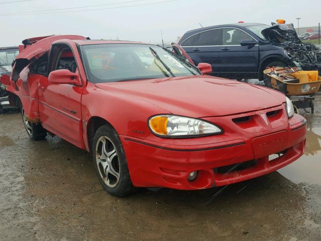 1G2NV12E11M583702 - 2001 PONTIAC GRAND AM G RED photo 1