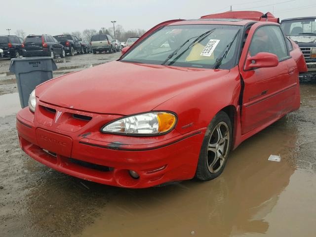 1G2NV12E11M583702 - 2001 PONTIAC GRAND AM G RED photo 2