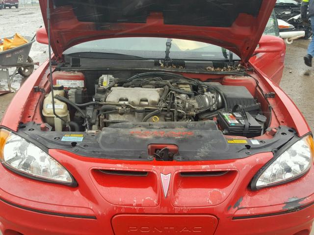 1G2NV12E11M583702 - 2001 PONTIAC GRAND AM G RED photo 7