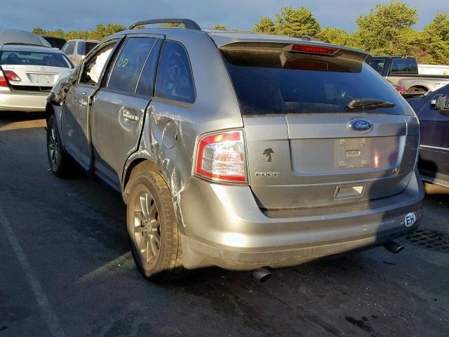 2FMDK38C58BB42006 - 2008 FORD EDGE SEL GRAY photo 3