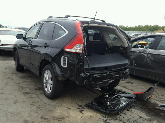 2HKRM3H75DH522629 - 2013 HONDA CR-V EXL BLACK photo 3