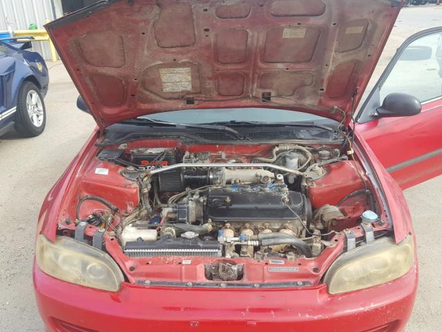 1HGEJ2129RL012983 - 1994 HONDA CIVIC DX RED photo 7