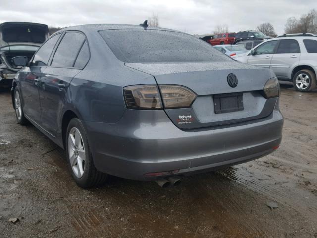 3VW3L7AJ9BM076981 - 2011 VOLKSWAGEN JETTA TDI GRAY photo 3