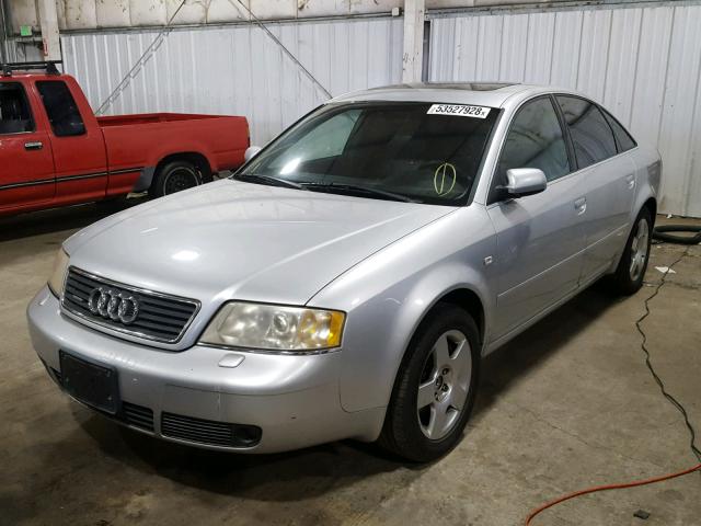 WAUED64B41N007608 - 2001 AUDI A6 2.7T QU SILVER photo 2