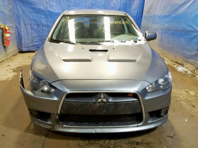 JA32V6FV7DU005919 - 2013 MITSUBISHI LANCER RAL SILVER photo 9