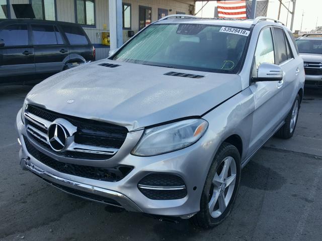 4JGDA5HBXGA780705 - 2016 MERCEDES-BENZ GLE 350 4M SILVER photo 2