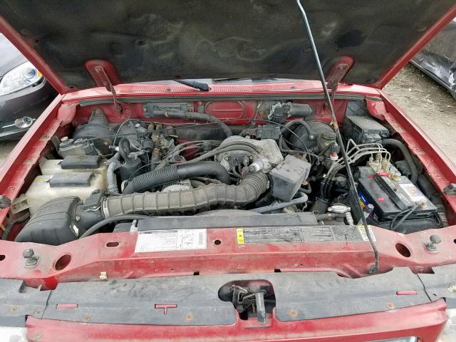 1FTYR14V81PB37457 - 2001 FORD RANGER SUP MAROON photo 7