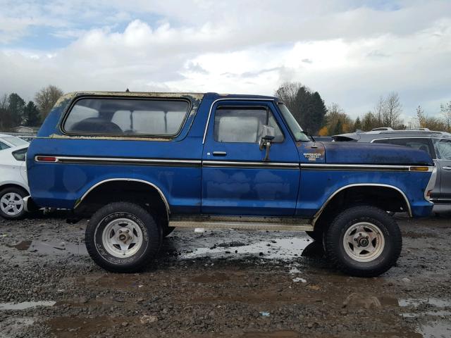 U15HLBE0238 - 1978 FORD BRONCO BLUE photo 9