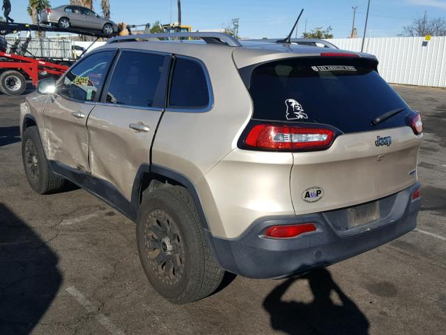 1C4PJLCB4FW694336 - 2015 JEEP CHEROKEE L TAN photo 3