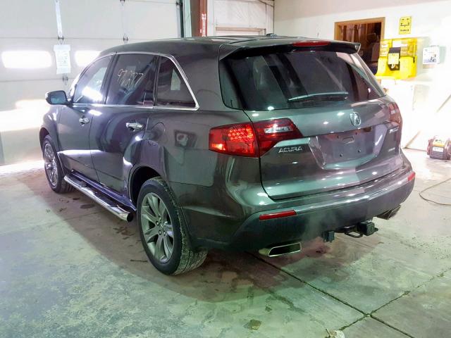 2HNYD2H50BH546194 - 2011 ACURA MDX ADVANC GRAY photo 3