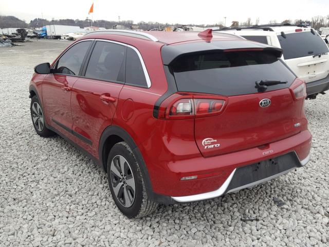 KNDCC3LC0H5086744 - 2017 KIA NIRO EX RED photo 3