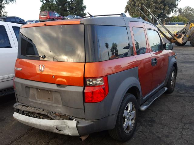 5J6YH28614L015475 - 2004 HONDA ELEMENT EX ORANGE photo 4