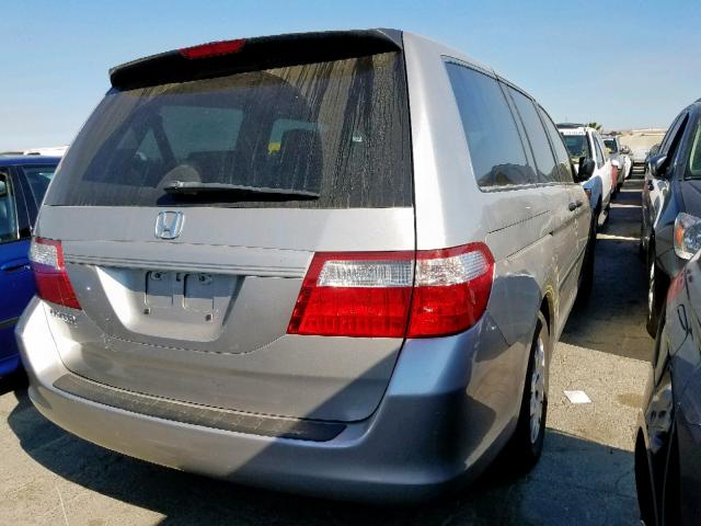 5FNRL38297B126133 - 2007 HONDA ODYSSEY LX GRAY photo 4