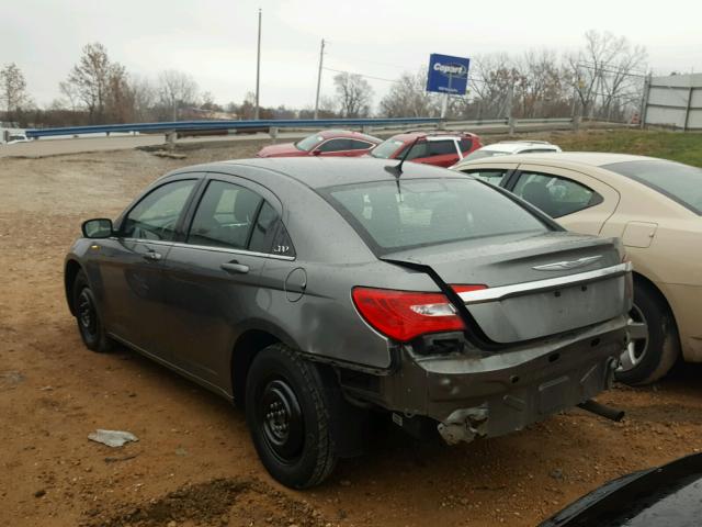 1C3CCBAB2CN204598 - 2012 CHRYSLER 200 LX GRAY photo 3