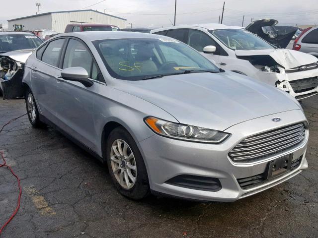 3FA6P0G70FR196447 - 2015 FORD FUSION S SILVER photo 1