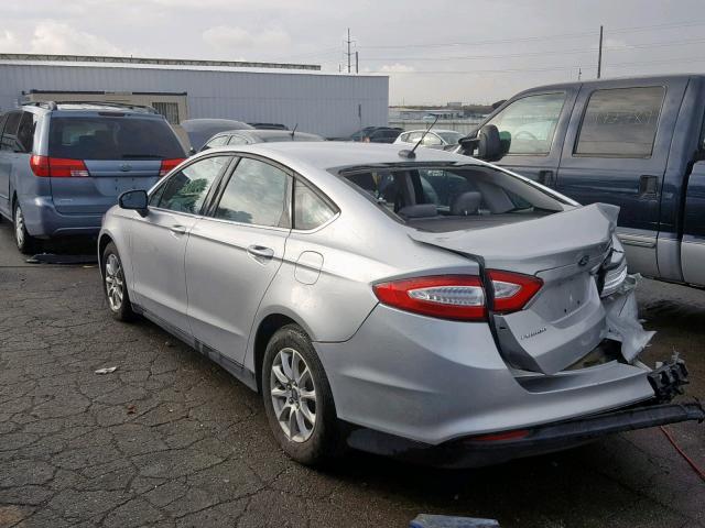 3FA6P0G70FR196447 - 2015 FORD FUSION S SILVER photo 3