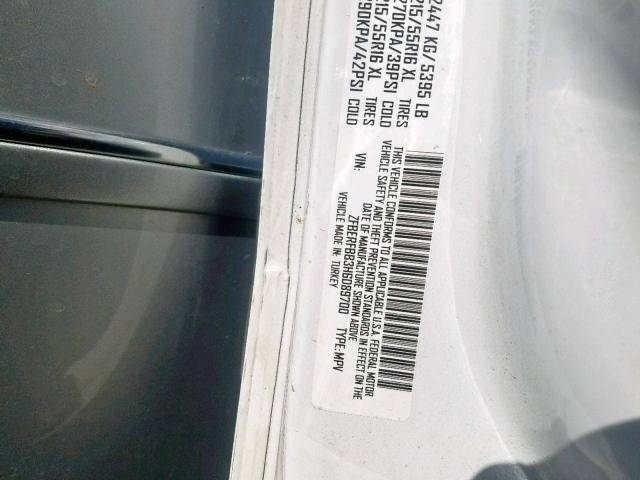 ZFBERFBB3H6D89700 - 2017 RAM PROMASTER Ağ foto 10