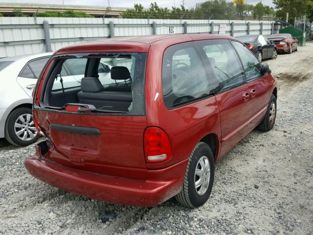 2B4FP25B8XR390547 - 1999 DODGE CARAVAN RED photo 4