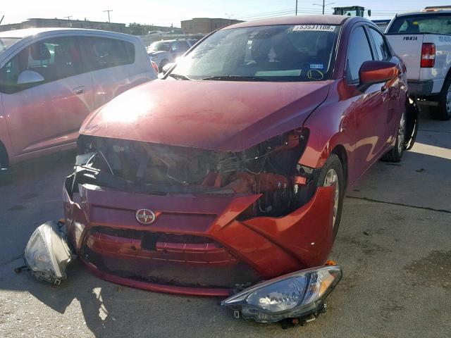 3MYDLBZV5GY139593 - 2016 TOYOTA SCION IA MAROON photo 2