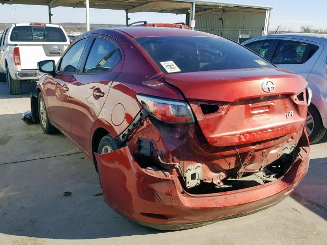 3MYDLBZV5GY139593 - 2016 TOYOTA SCION IA MAROON photo 3