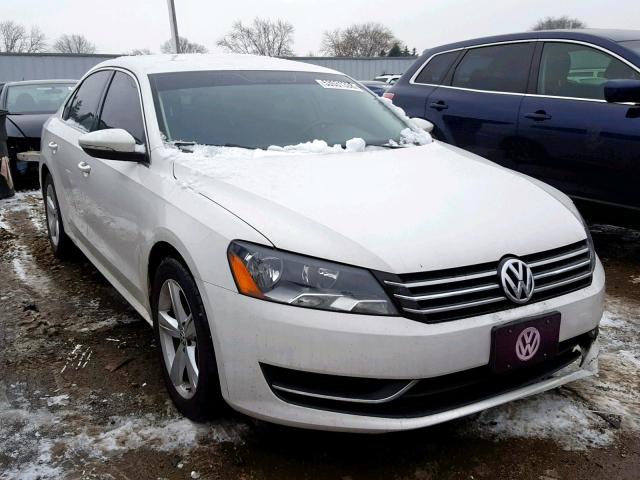 1VWBP7A38CC041577 - 2012 VOLKSWAGEN PASSAT SE WHITE photo 1