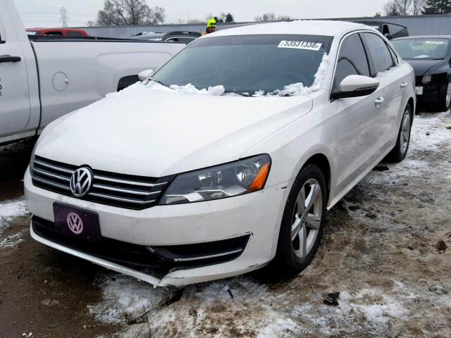 1VWBP7A38CC041577 - 2012 VOLKSWAGEN PASSAT SE WHITE photo 2