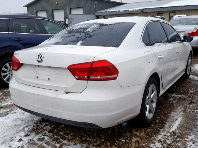 1VWBP7A38CC041577 - 2012 VOLKSWAGEN PASSAT SE WHITE photo 4